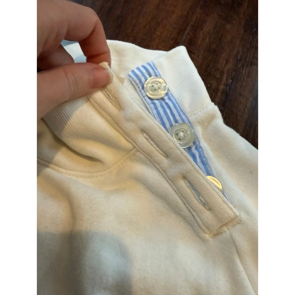 Jcrew crewcuts white sweatshirt mock neck pullover‎ XXS 2/3